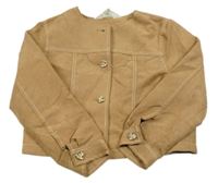 Hnedá semišová podšitá crop bunda H&M