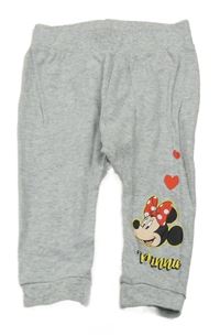 Sivé melírované turecké tepláky s Minnie Disney