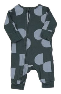 Tmavošedo-světlemodrý vzorovaný overal Next