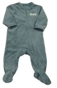 Šalvějový rebrovaný zamatový overal s nápismi KIABI