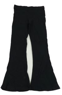 Čierne rebrované flare nohavice George