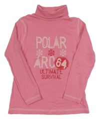 Ružový funkčný rolák s nápismi a číslom a vločkami crivit