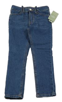 Nové - modré skinny teplákové rifle H&M