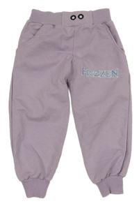 Světlefialové tepláky s nápisem - Frozen