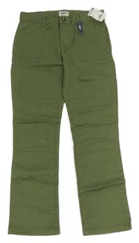 Nové - khaki plátěné crop kalhoty OshKosh
