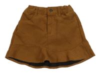 Hnedá semišová sukňa H&M