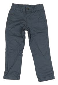 Tmavosivé chino plátenné nohavice M&S