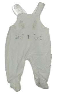 Bílé sametové dupačky so zajačikom George