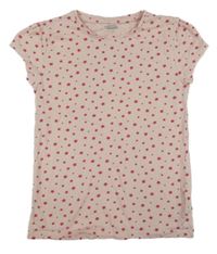 Svetloružové tričko s hviezdičkami HIP&HOPPS