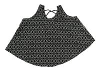 Čierno-biely vzorovaný blúzková ý top Primark
