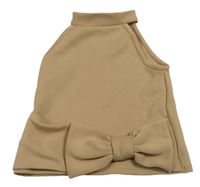 Hnedý crop top s mašlou River Island