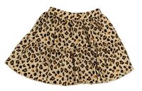 Béžová sukňa s leopardím vzorom George