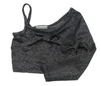 Čierno-strieborné crop tričko Matalan