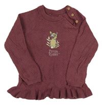 Vínový sveter s králíkem - Peter Rabbit Tu
