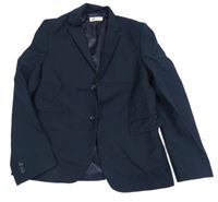 Tmavomodré slávnostné vlnené sako H&M