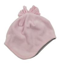 Ružová fleecová čapica s strapcemi Papagino