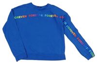 Modrá mikina s nápismi M&Co.