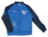 Modro-tmavomodrá športová prepínaci mikina s potlačou Joma