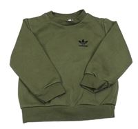 Khaki mikina s logem Adidas