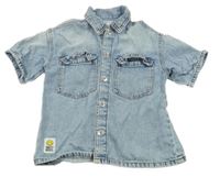 Modrá riflová košile s nášivkou Zara