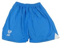 Modré sportovní kraťasy s výšivkou