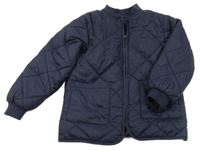 Tmavomodrá prošívaná šusťáková zateplená bunda Dunnes