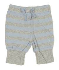 Světlešedo-světlemodré pruhované lehké tepláky Mini Mode