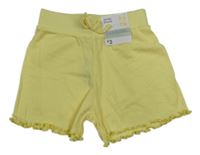 Nové - Žluté žebrované bavlněné kraťasy Primark