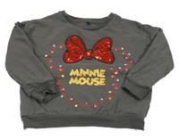 Tmavošedá mikina s Minnie s flitry George
