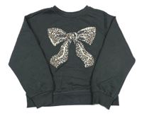 Antracitová mikina s mašlí Primark