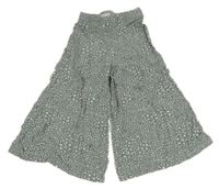 Zelenošedé vzorované culottes nohavice Name it