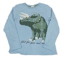 Svetlomodré tričko s dinosaurom Kids
