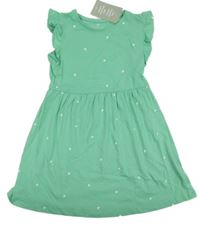 Nové - Zelené bavlnené šaty s motýly H&M