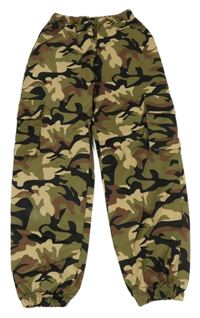 Army šušťákové cargo cuff nohavice Shein