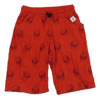 Červené bavlněné kraťasy se Spidermanem