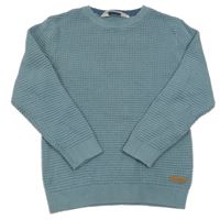 Modrošedý rebrovaný sveter H&M