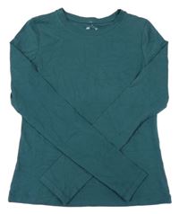 Tmavozelené triko H&M