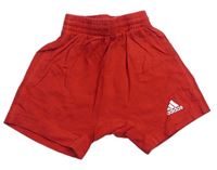 Červené bavlnené kraťasy s logom Adidas