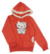 Červená mikina s Hello Kitty a kapucí 