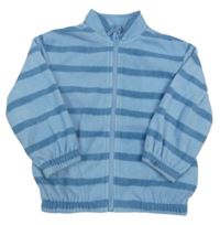Nové - modrá pruhovaná fleecová prepínaci mikina Dunnes