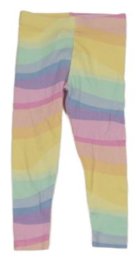 Barevné pruhované žebrované legíny Next