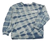 Šedo-modrá vzorovaná mikina s nápisem H&M