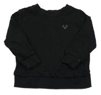 Čierna mikina s výšivkou