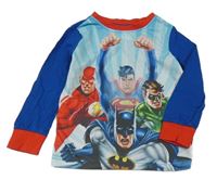 Modro-červené pyžamové triko se superhrdiny 