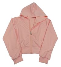 Ružová športová prepínaci mikina s kapucňou