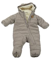 Sivá šušťáková zimná kombinéza s kapucňou H&M