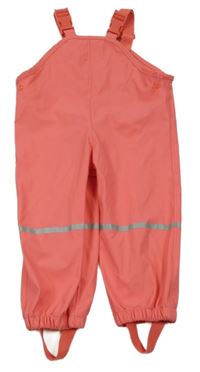 Korálové nepromokavé laclové kalhoty Lupilu