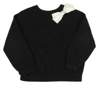 Čierna mikina s bielou mašlou H&M