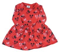 Červené šaty s Minnie a Mickeym George
