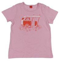 Ružové tričko s karavanem Esprit